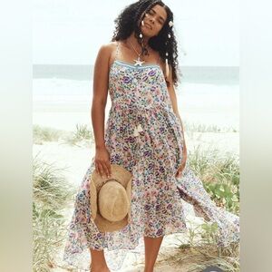 NWT SPELL Impala Lily Strappy Dress Sundress in Iris Large